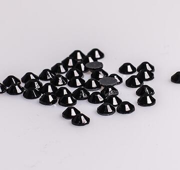 Hot Fix rhinestones, black