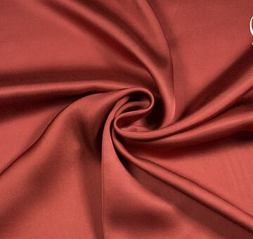 Rayon charmeuse satin, brick red