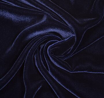 Silk blend velvet, dark blue