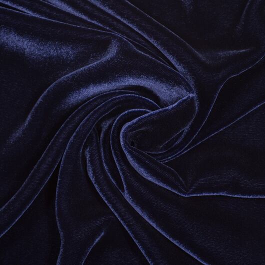 Silk blend velvet, dark blue