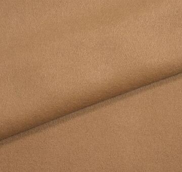 Brushed pure wool coating, camel