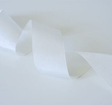 Silk ribbon 3,2 cm, ivory white