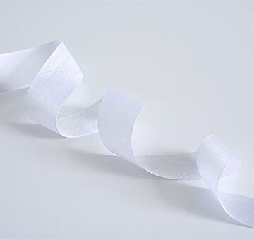 Silk ribbon 2 cm, white