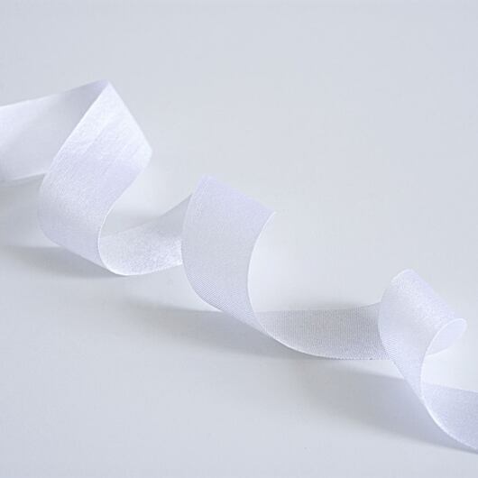 Silk ribbon 2 cm, white