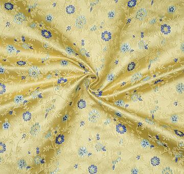 Brocade with floral pattern, gold