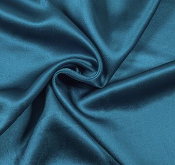 Heavy silk satin, petrol blue