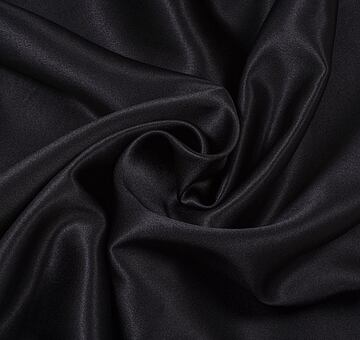 Heavy silk satin, black