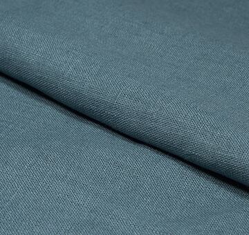 European linen fabric, grey-blue 100% linen, heavy