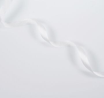 Silk ribbon 1 cm, ivory white