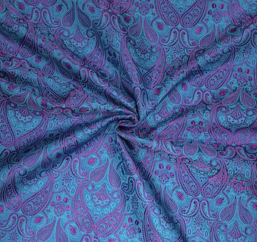 Brocade of the duke, fuchsia and turquoise