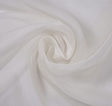 Silk chiffon, ivory white