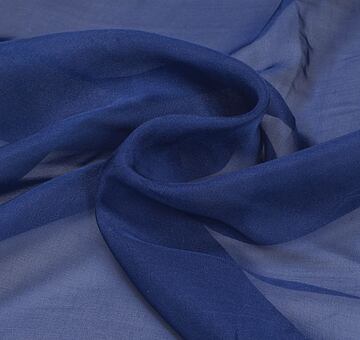 Silk chiffon, blue