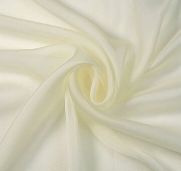 Silk chiffon, pale yellow