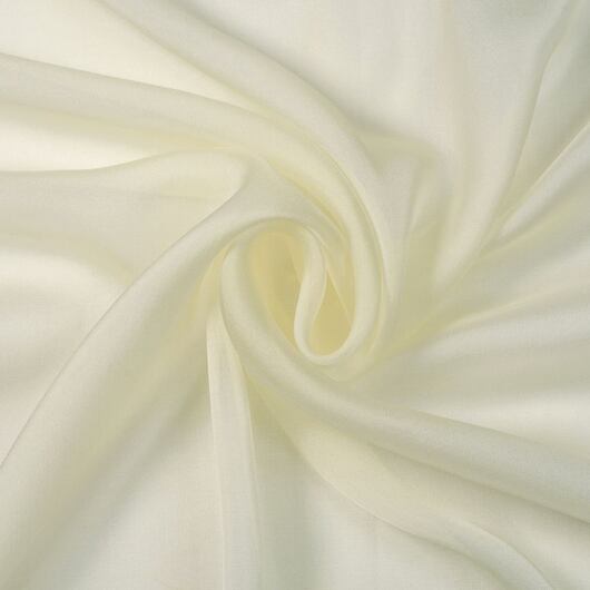 Silk chiffon, pale yellow