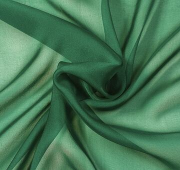 Silk chiffon, dark green