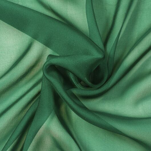 Silk chiffon, dark green