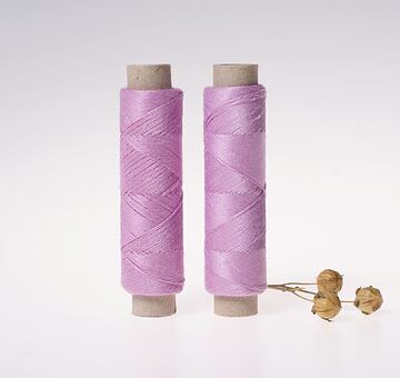 Fine linen thread, 20x3, 100m, light violet