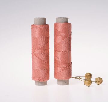 Fine linen thread, 20x3, 100m, salmon