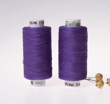 Medium linen thread, 33x2, 200m, dark violet