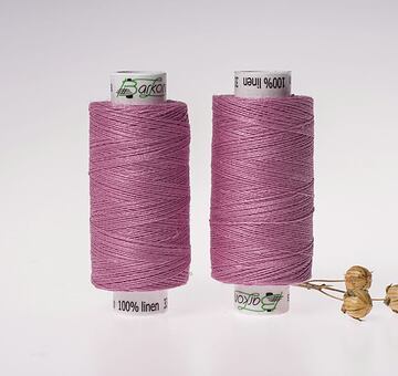 Medium linen thread, 33x2, 200m, dark pink