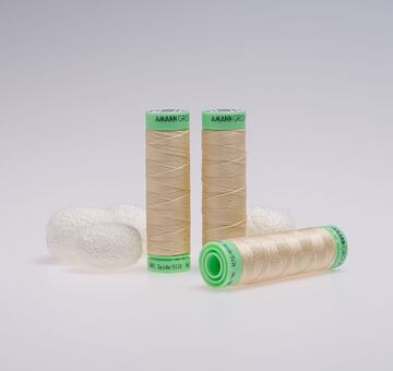 Silk thread, 50m, cream