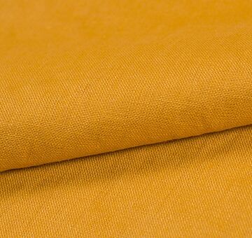European linen fabric, saffron 100% linen