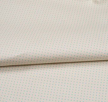 Cotton sashiko fabric with wash-out dot grid for hitomezashi, cream