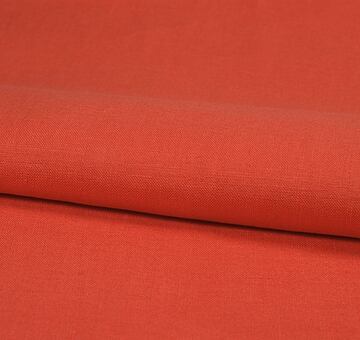 Orange linen fabric, 100% linen