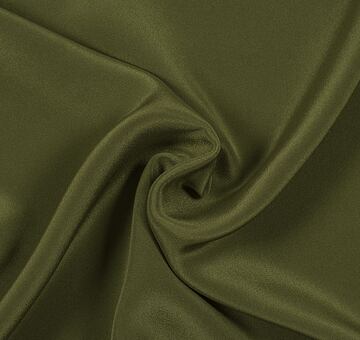 Silk crêpe marocain, army green