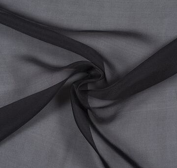 Silk chiffon, black