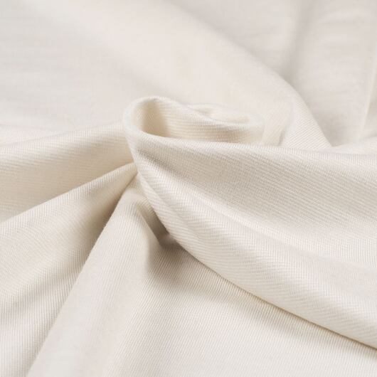 Spun silk jersey, ivory white, seconds