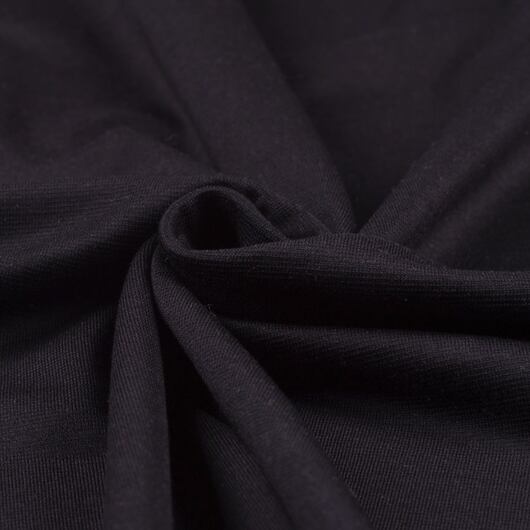 Spun silk jersey, black