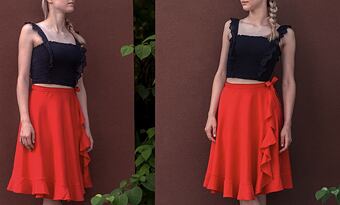 Wrap skirt sewing tutorial