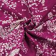 Japanese print fabric, silk blend serge, Lei Nani, pink