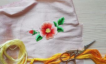 Needle painting – silk embroidery tutorial