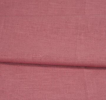 Pink fine linen cotton blend fabric