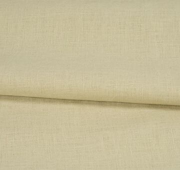 Pale yellow fine linen fabric, 100% linen