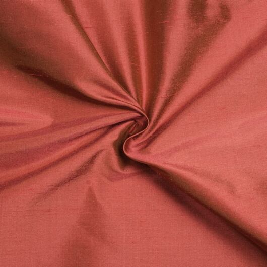 Fine silk dupioni, coral