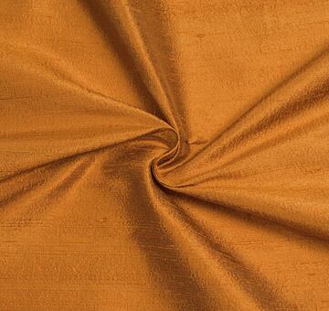 Slubbed silk dupioni, orange