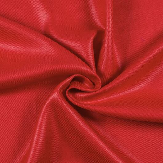 Hand woven wild eri silk twill, red