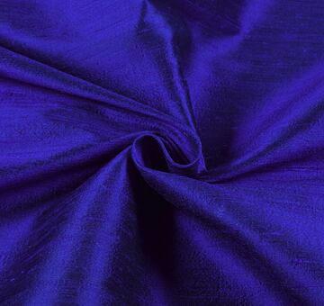 Slubbed silk dupioni, royal blue