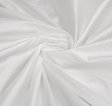 Fine silk dupioni, white