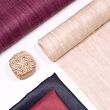 Silk linen blend, plum