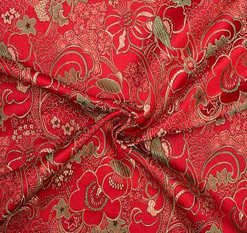 Brocade Art Nouveau, red