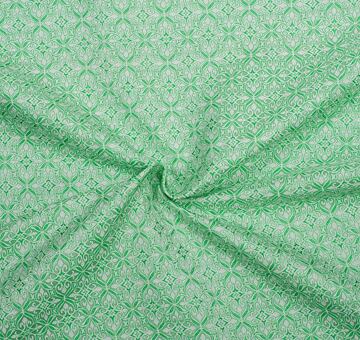 Noble brocade, green and white