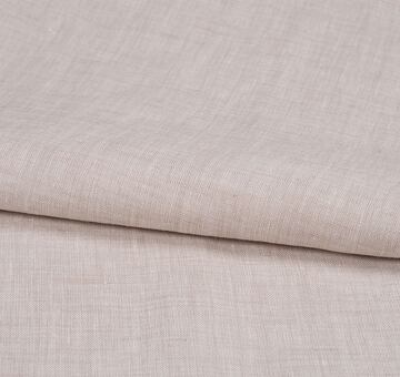 Beige fine shot linen fabric, 100% linen