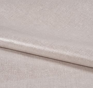 Silver linen fabric, 100% linen