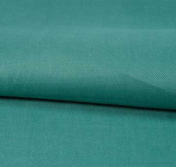 Green ramie twill fabric