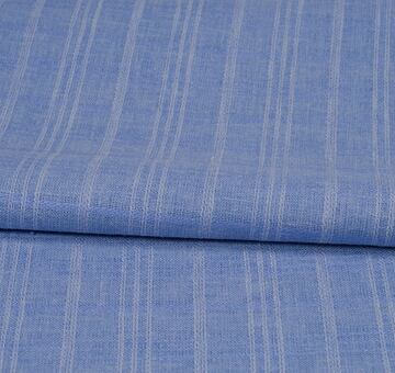 Fine linen cotton blend fabric, light blue