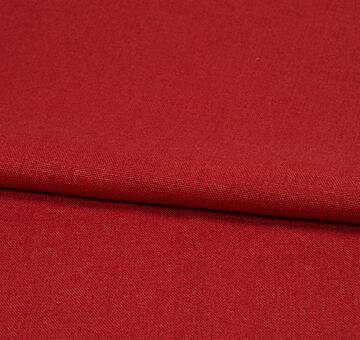 Linen cotton blend fabric, brick red